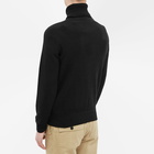 John Smedley Men's Roll Neck Knit in Black