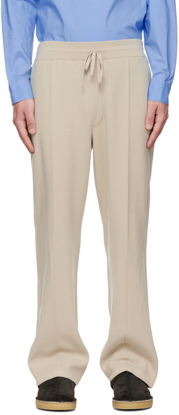 Photo: Solid Homme Beige Pinched Seam Lounge Pants