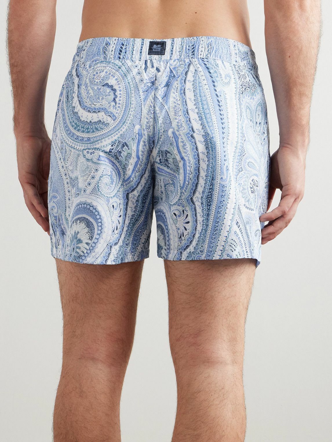 Etro - Roma Straight-Leg Mid-Length Paisley-Print Swim Shorts - Blue