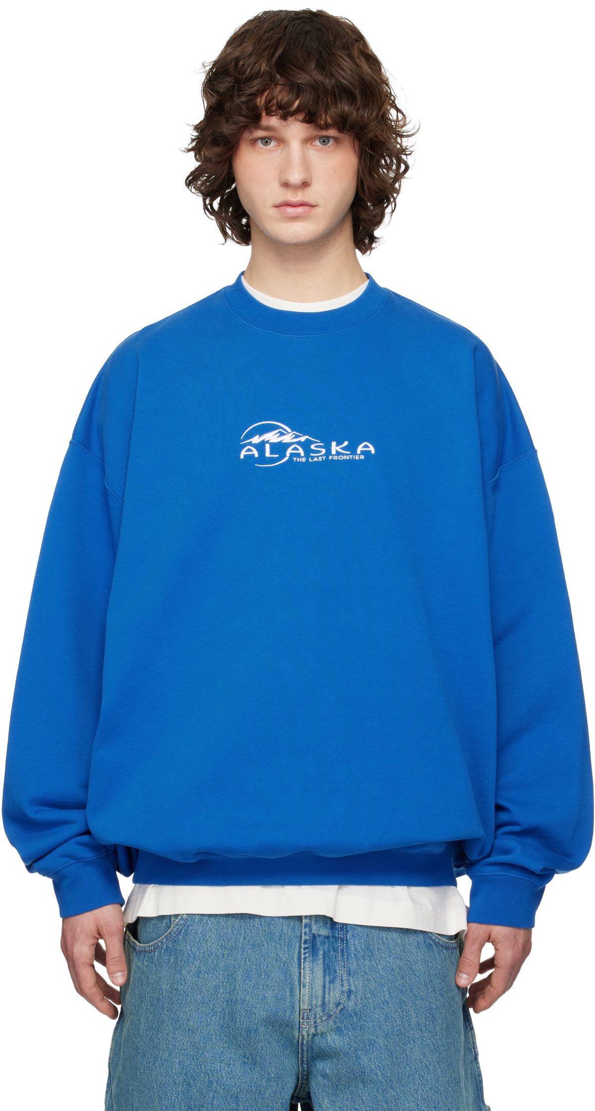 VETEMENTS Blue 'Alaska' Tourist Sweatshirt
