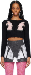 Pristine SSENSE Exclusive Black & Pink Bunny Cardigan