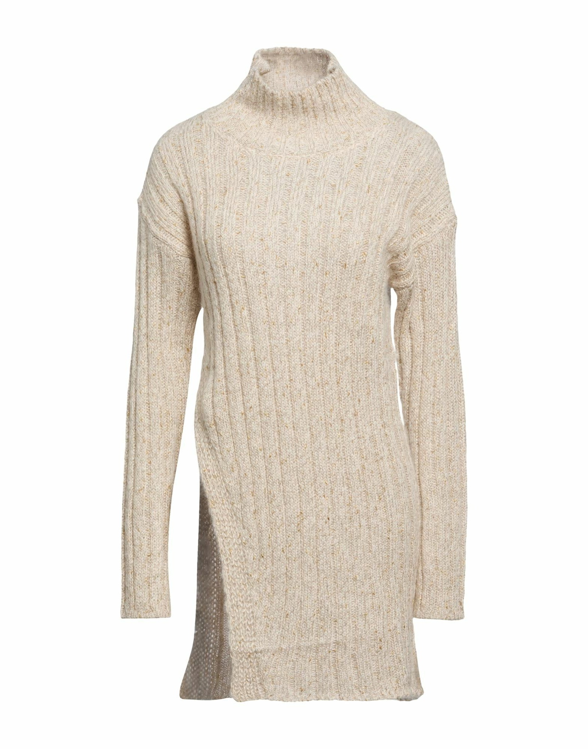 Manila Grace Womens Turtleneck in Beige