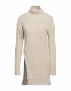 Manila Grace Womens Turtleneck in Beige