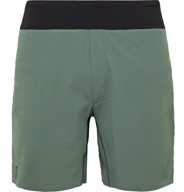 Photo: On - Slim-Fit Stretch-Shell and Mesh Shorts - Green