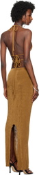 TYRELL SSENSE Exclusive Brown Camisole & Maxi Skirt Set