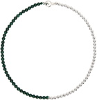 WWW.WILLSHOTT Silver & Green Malachite Necklace