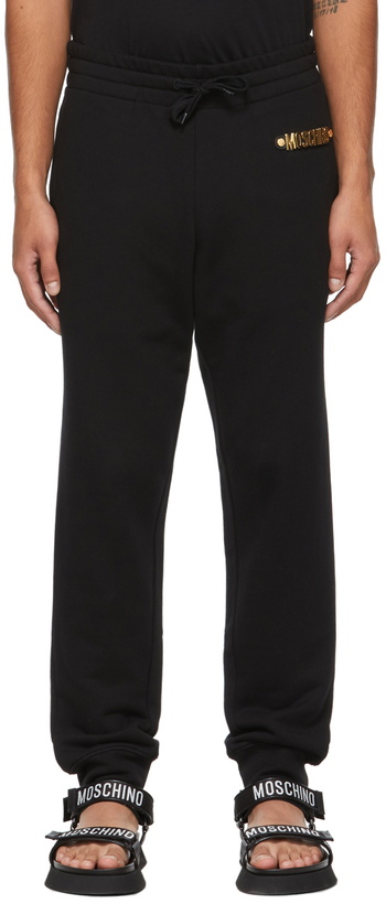 Photo: Moschino Black Logo Hardware Lounge Pants