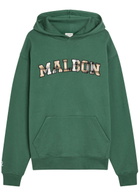 Malbon Fesque Preston Logo-appliquéd Hooded Cotton Sweatshirt Green