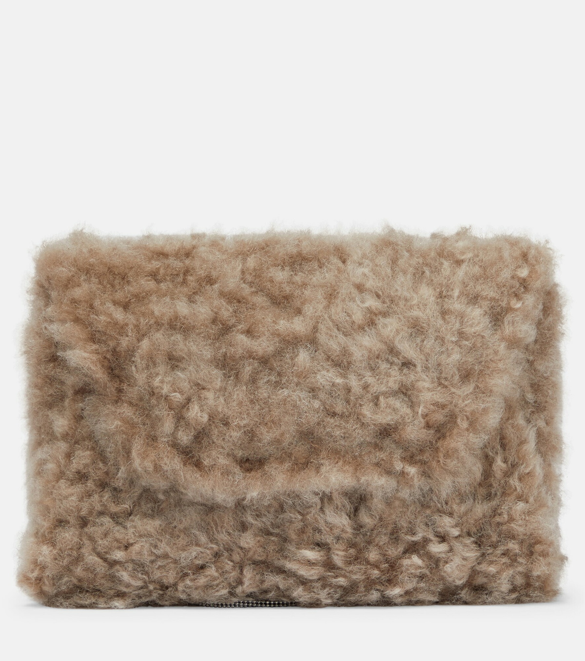Brunello Cucinelli - Shearling wallet on chain