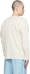 Homme Plissé Issey Miyake Off-White Polyester Cardigan