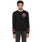 Gucci Black Wolf Patch Sweater