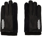 Neighborhood Black Paneled Gloves