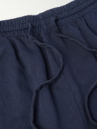 DISTRICT VISION - Straight-Leg Logo-Appliquéd Cotton-Jersey Shorts - Blue