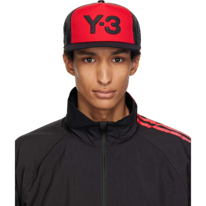 Photo: Y-3 Red & Black Trucker Cap