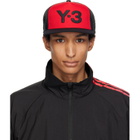 Y-3 Red & Black Trucker Cap
