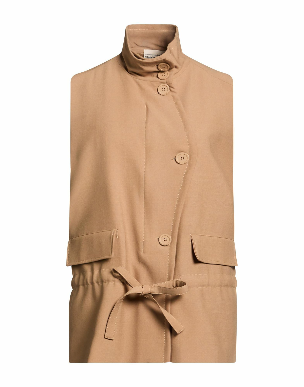 Semicouture Womens Vest Camel