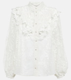 Zimmermann - Floral cotton and silk blouse