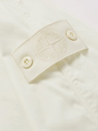 Stone Island - Logo-Appliquéd Cotton-Blend Overshirt - Neutrals