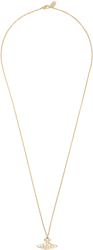 Photo: Vivienne Westwood Gold Thin Lines Short Flat Orb Necklace
