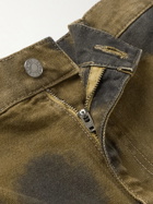 Stussy - Tapered Garment-Dyed Cotton-Canvas Cargo Trousers - Brown