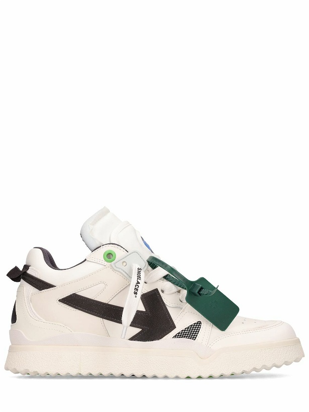 Photo: OFF-WHITE - New Sponge Leather Mid Top Sneakers
