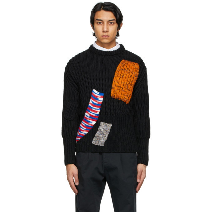 Photo: Raf Simons Navy Sterling Ruby Edition Fitted Cropped Sweater