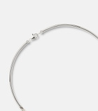 Yvonne Léon Torque Zèbre 9kt white gold necklace with diamonds