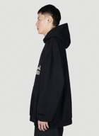 Balenciaga - Painted Logo Hooded Sweatshirt in Black