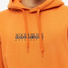 Napapijri Men's Box Logo Popover Hoody in Orange Butternut