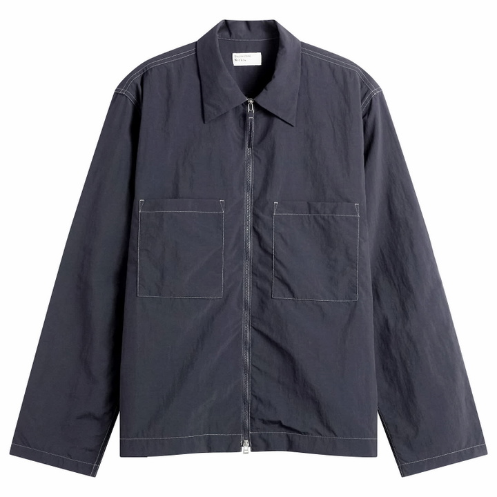Photo: Universal Works Men's Seo Nylon Zip Too Shirt Jacket in Navy