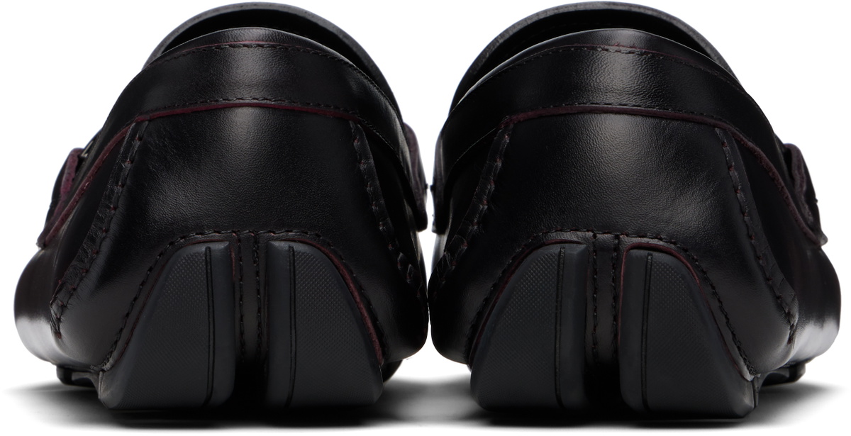 Ferragamo Burgundy Gancini Ornament Driver Loafers Salvatore  display picture 1