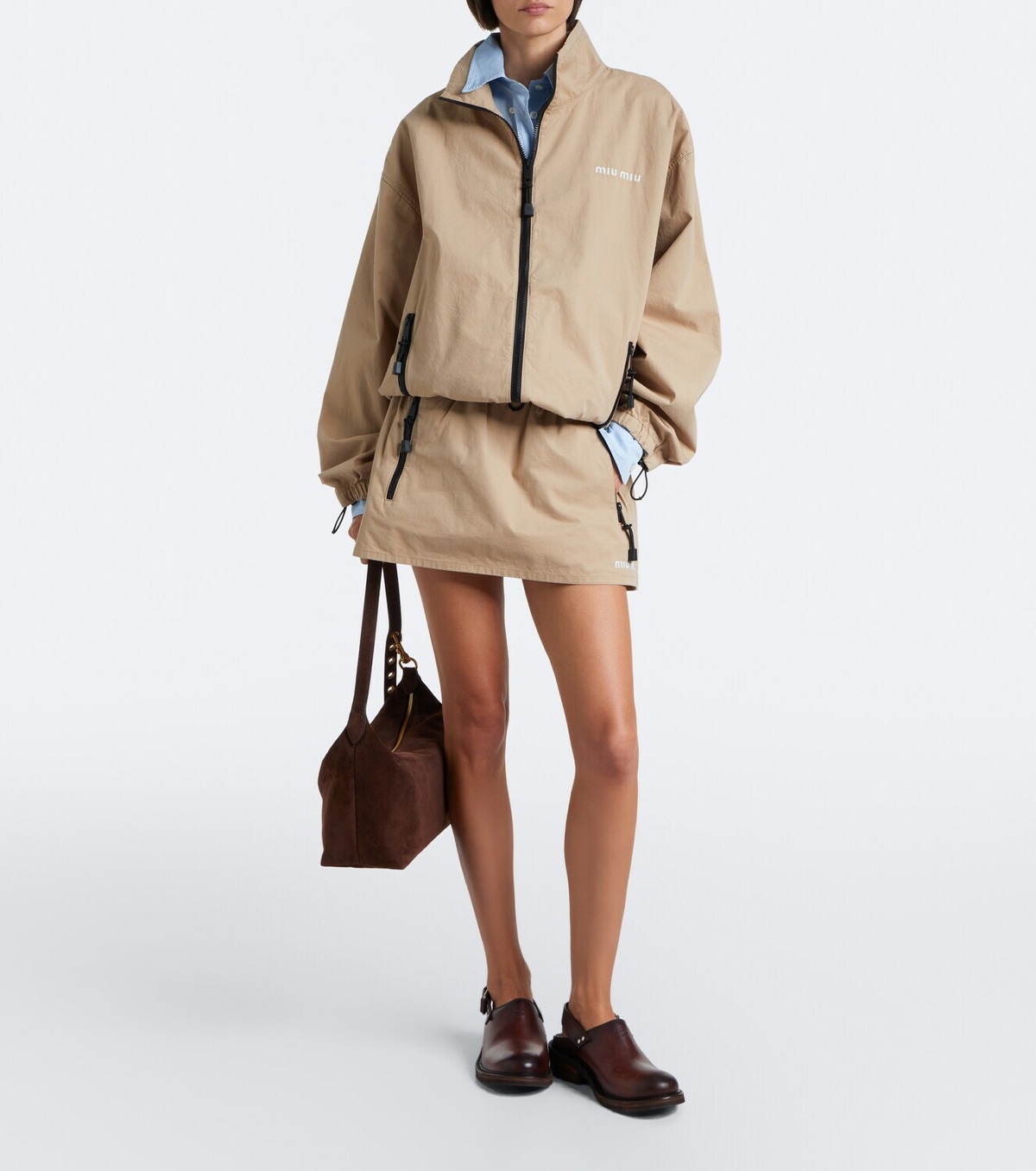 Miu Miu Spirit Medium suede shoulder bag