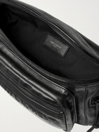 SAINT LAURENT - Logo-Embossed Leather Belt Bag - Black