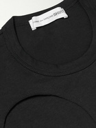 Comme des Garçons SHIRT - Slim-Fit Appliquéd Cotton-Jersey T-Shirt - Black