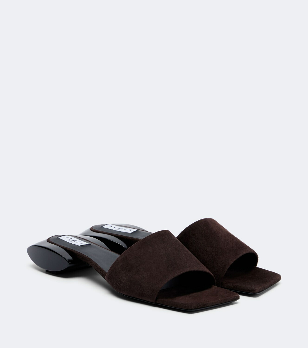 Alaïa Ellipse suede mules