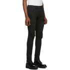 Amiri Black Tonal Patch Jeans