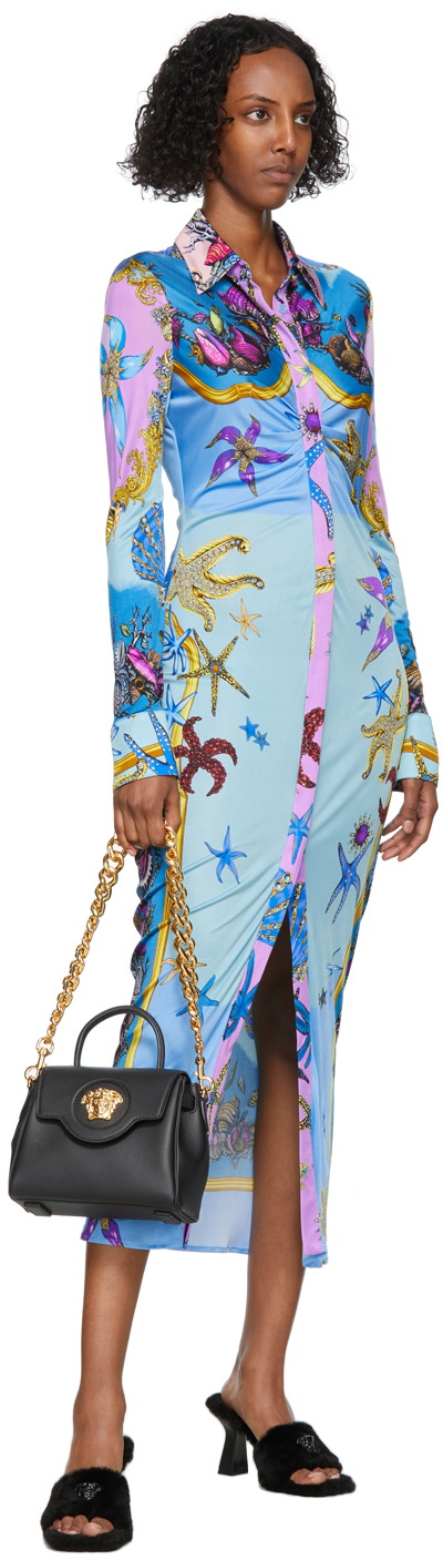 Trésor De La Mer silk satin bralette in multicoloured - Versace