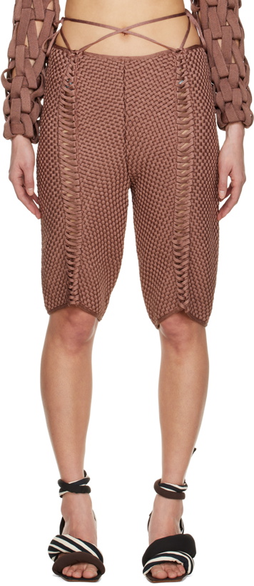 Photo: Isa Boulder SSENSE Exclusive Brown Weavetied Shorts