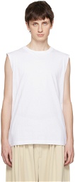 Acne Studios White Sleeveless T-Shirt