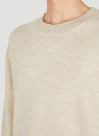 Brushed Knit Sweater in Beige