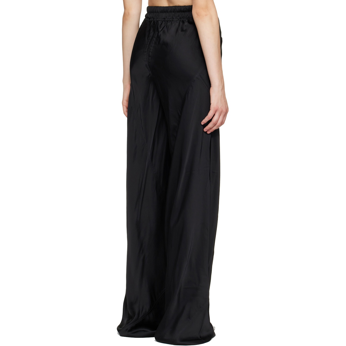 Rick Owens Black Tower Drawstring Bias Trousers
