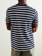 Sunspel - Striped Cotton-Jersey T-Shirt - Blue