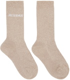 Jacquemus Beige Le Raphia 'Les Chaussettes Jacquemus' Socks