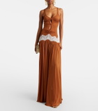 Christopher Esber Cutout lace-trimmed gown