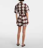 Asceno Zurich printed silk twill shorts