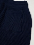 Brunello Cucinelli - Tapered Ribbed Cashmere Sweatpants - Blue