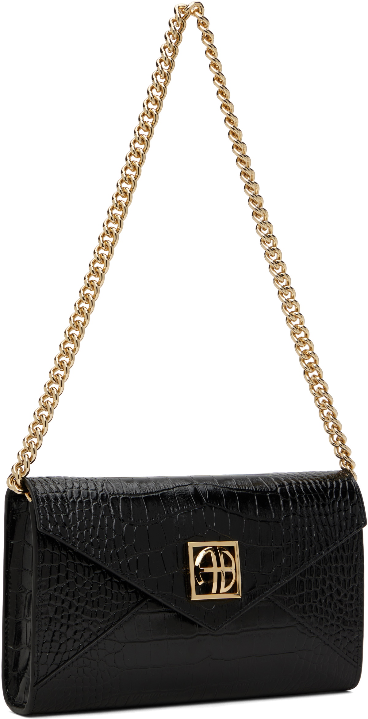 ANINE BING Black Small Elly Clutch Bag