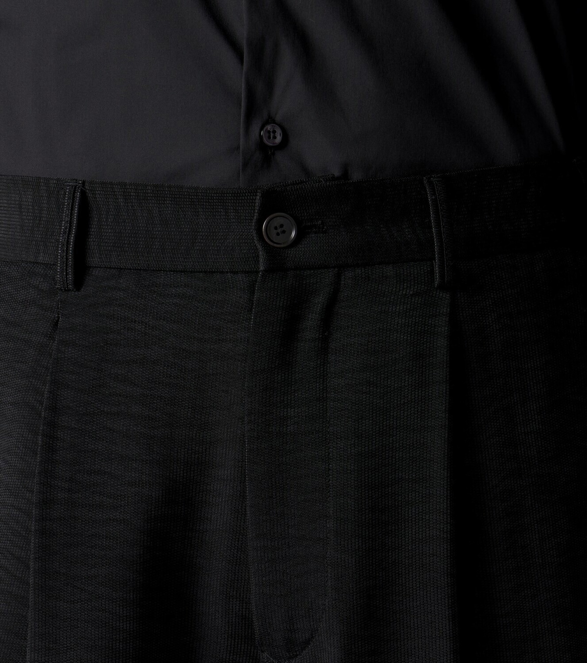 Giorgio Armani Pleated jacquard straight pants