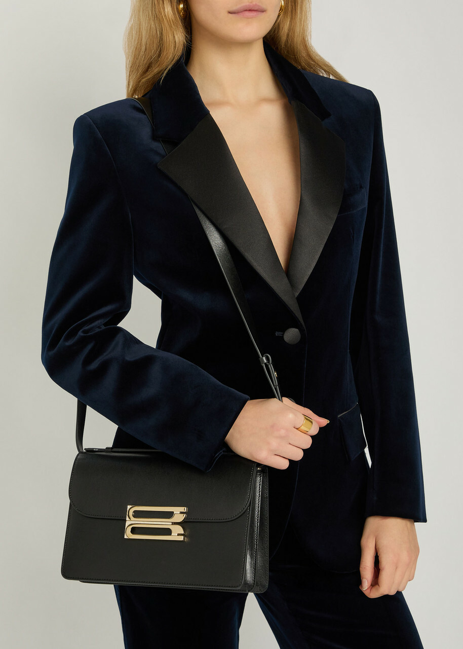 Victoria Beckham Dorian Small Grained Leather top Handle bag - Black - One Size