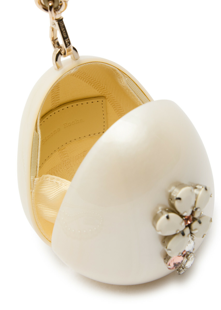 Simone Rocha Pearl Micro Egg Embellished Acrylic Cross-body bag - One Size